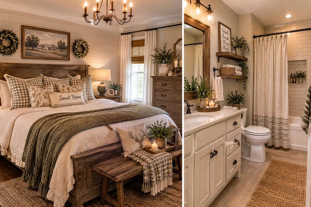 Bedroom/ Bathroom