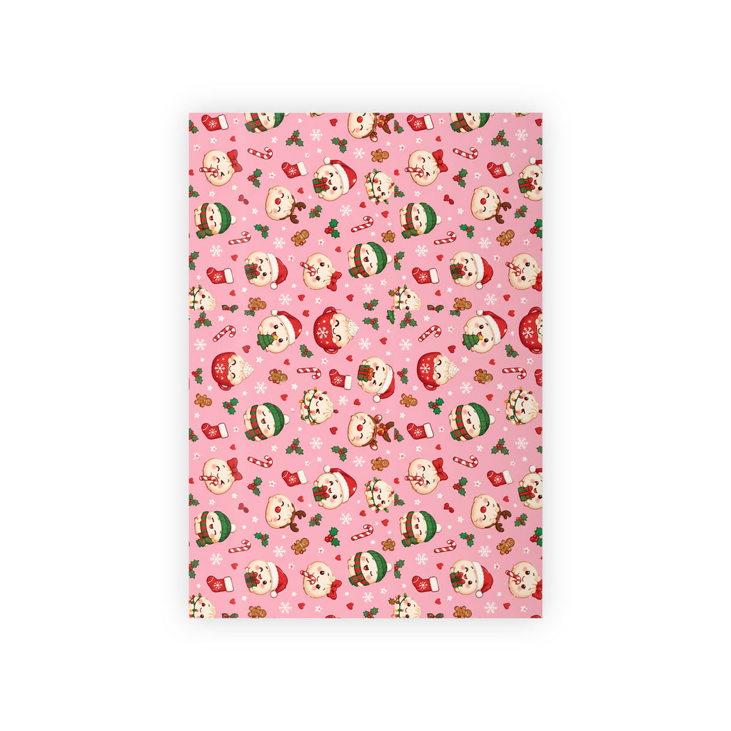 Pink Christmas Dumpling Squishy Pattern Gift Wrap Roll