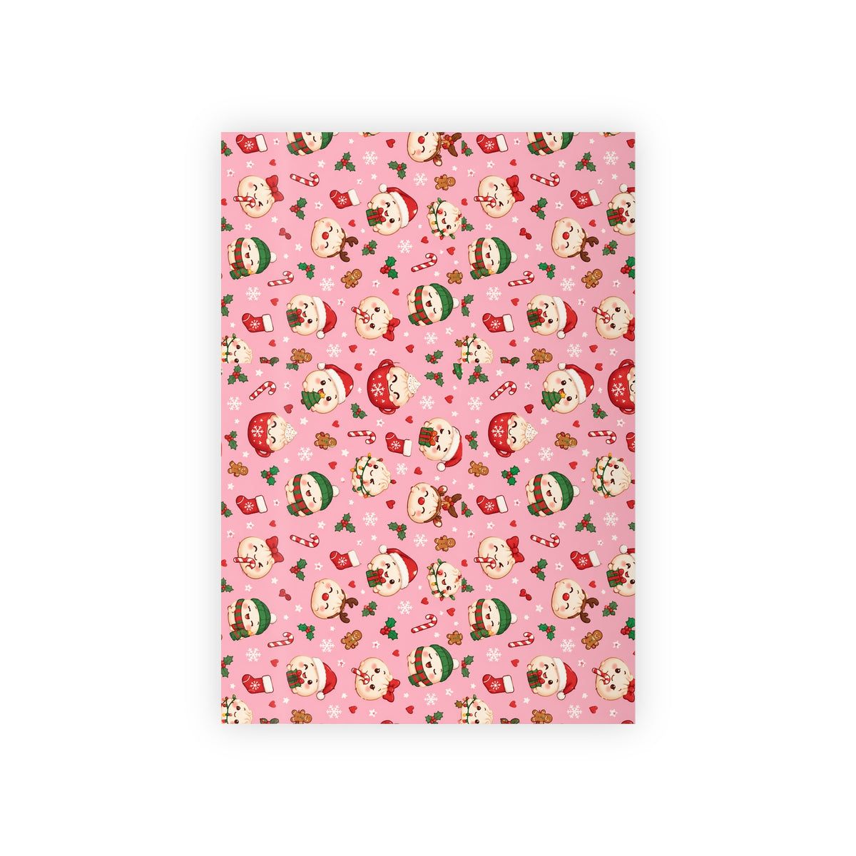Pink Christmas Dumpling Squishy Pattern Gift Wrap Roll