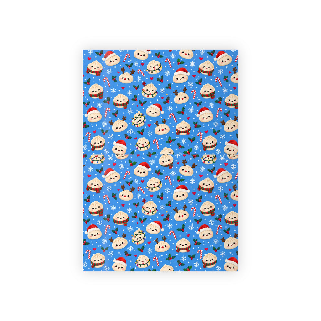 Blue Dumpling Squishy Christmas Wrapping Paper Roll